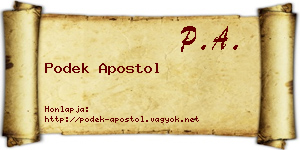 Podek Apostol névjegykártya